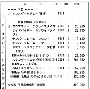 ウィッシュ　オプション値引き